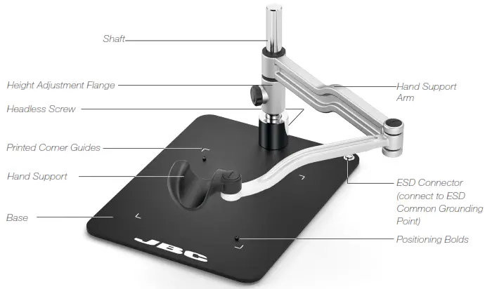 JBC RHN-A Rework Hand Support for PHNK - Features