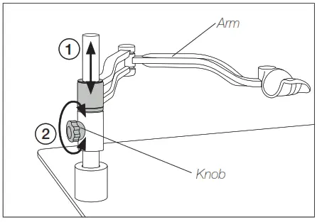JBC RHN-A Rework Hand Support for PHNK - Height Adjustment