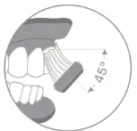 oclean X10 Smart Electric Toothbrush - Recommended tooth brushing method 1