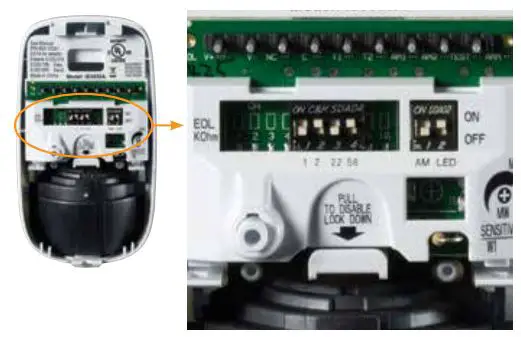 resideo DT8000 Series Hardwired Indoor Motion Detectors Instructions - Snap and Select EOL Resistors