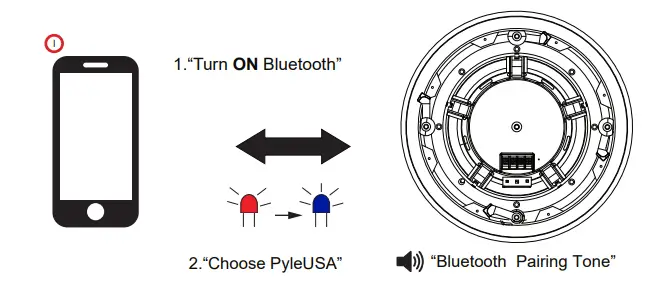 Ceiling-and-Wall-Mount-Speaker-Wireless-Bluetooth-8”-Dual-2-Way-Audio-Stereo-Sound-Subwoofer-fig-2