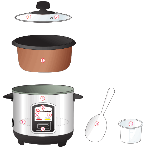 professional 5960 800ML Rice Cooker -