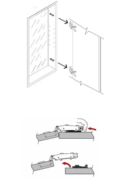 FUTURE GLASS SC1-PL-38X22 Nia Mirror Cabinet - Disassemble the cabinet door(s)