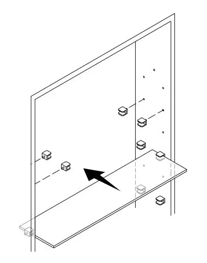 FUTURE GLASS SC1-PL-38X22 Nia Mirror Cabinet - Install the glass shelf(shelves)