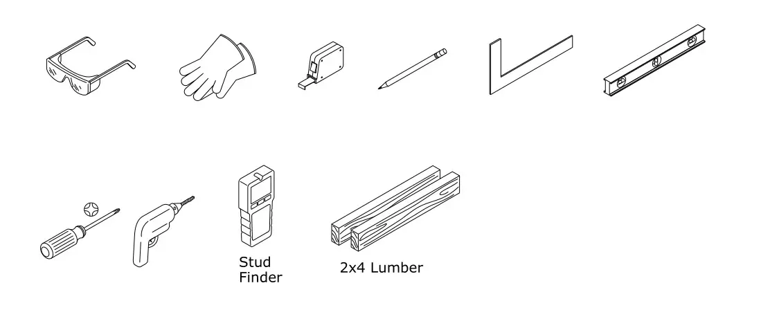 FUTURE GLASS SC1-PL-38X22 Nia Mirror Cabinet - Tools and Materials