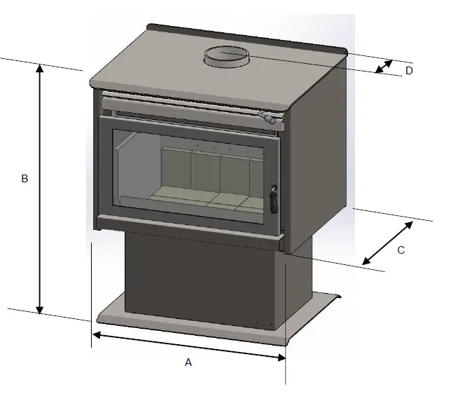 KEMLAN Mk.III Freestanding Fireplace fig 1