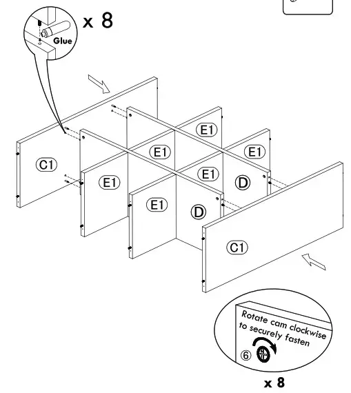 VENDOOR 9 Cube Storage Organizer - Cam Fastening system 16