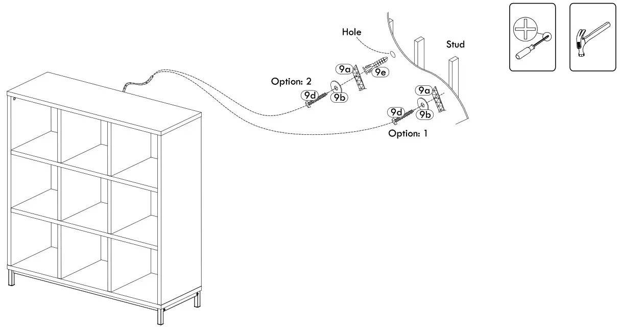 VENDOOR 9 Cube Storage Organizer - Cam Fastening system 23
