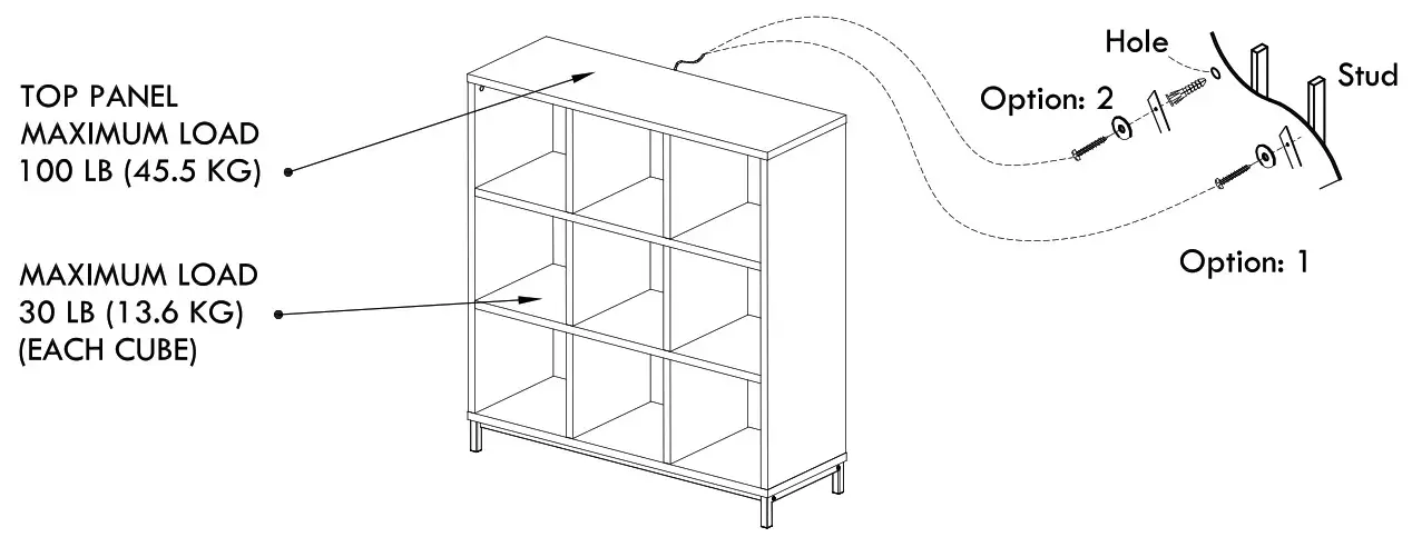VENDOOR 9 Cube Storage Organizer - Cover