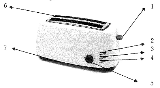 Quest 35049 Extra Wide 1400 Watt 4 Slice Toaster - Fig