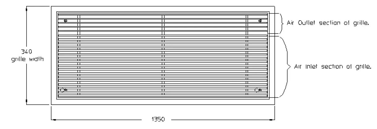 CLAUDGEN RAC1306 ScreenZone Recessed Warm Air Curtains FIG 3