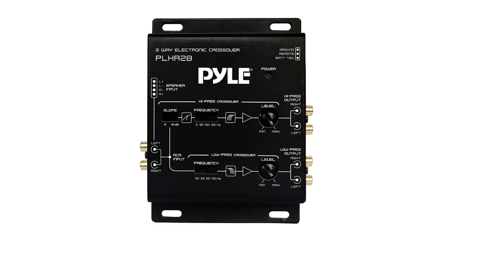 Pyle 2-way Electronic Crossover Network Plxr2b - Independent High-pass/low-pass-complete Features/user Guide