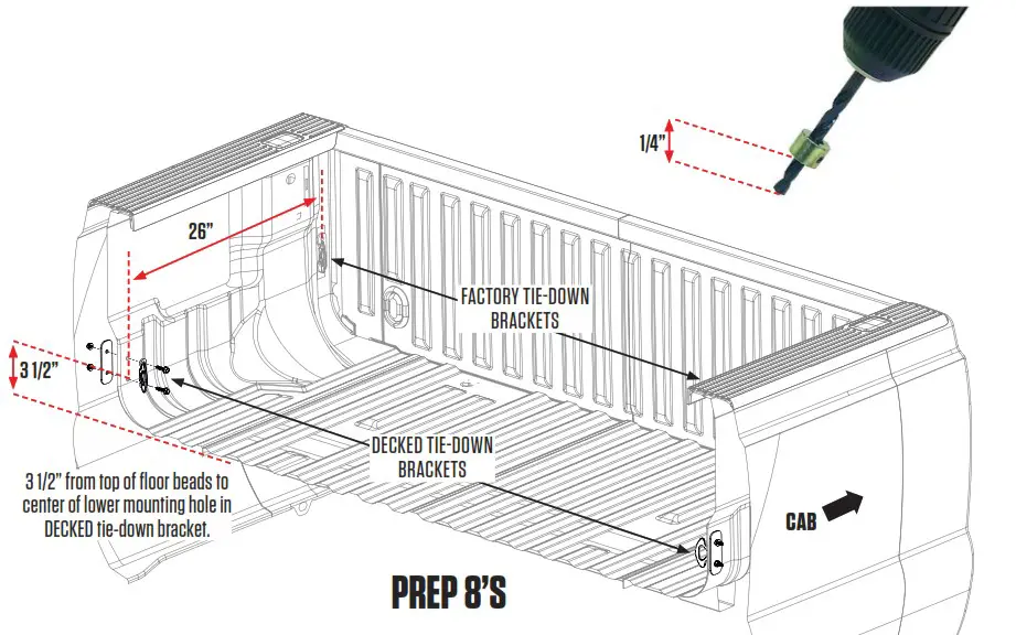 DECKED DS5 Ford Super Duty Bed Length - PREP BED