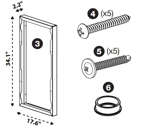 BROAN 4037767 In-Wall Dehumidifier 2x4 Wall Mounting Bezel Kit fig (1)