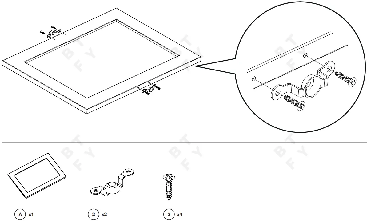 VonHaus 4000007 Grey Dressing Table Top Tilting Mirror on Stand - Fig 2