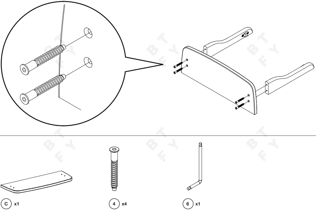 VonHaus 4000007 Grey Dressing Table Top Tilting Mirror on Stand - Fig 3