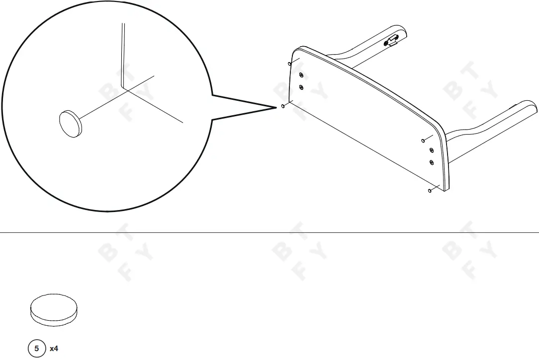 VonHaus 4000007 Grey Dressing Table Top Tilting Mirror on Stand - Fig 4