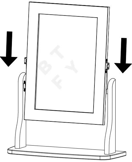 VonHaus 4000007 Grey Dressing Table Top Tilting Mirror on Stand - Fig 5