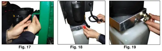 Single Column Platform Storage Lift SC-2K - Attach the power unit and Remove the red plug