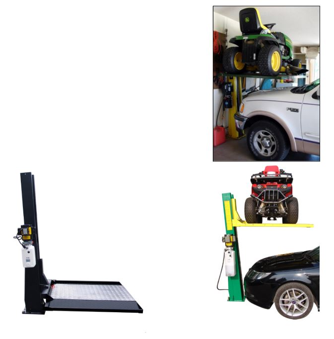 Single Column Platform Storage Lift SC-2K - RAISING A VEHICLE