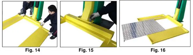 Single Column Platform Storage Lift SC-2K - Remove Aluminum Decking & secure Platform Frame to Carriage using M20 Bolts