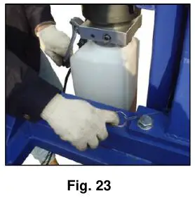 Single Column Platform Storage Lift SC-2K - press down the release handle again and hold