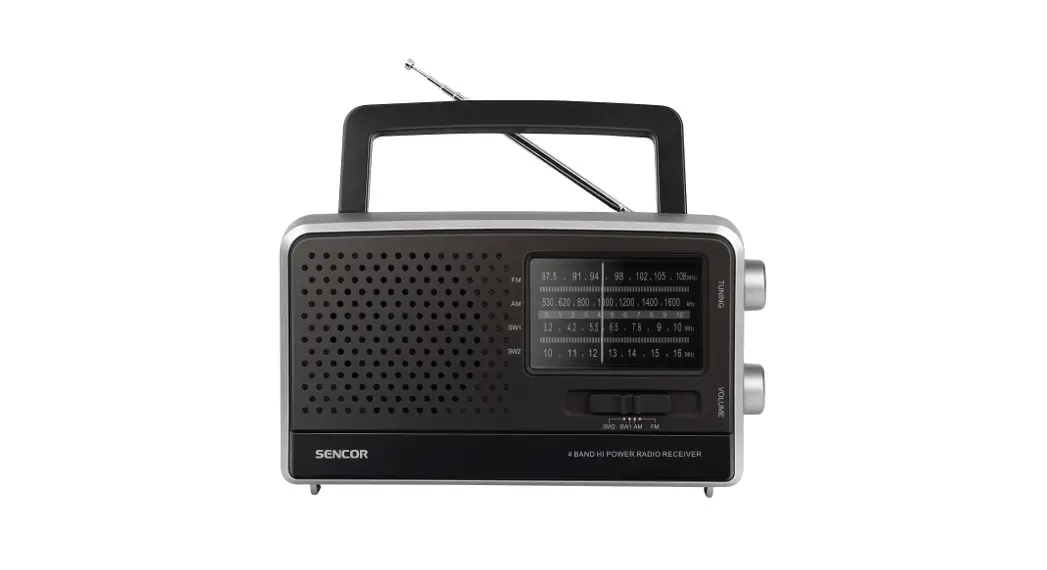 Sencor Srd 2806 Portable Fm Am Sw1 Sw2 Radio Receiver Instruction Manual