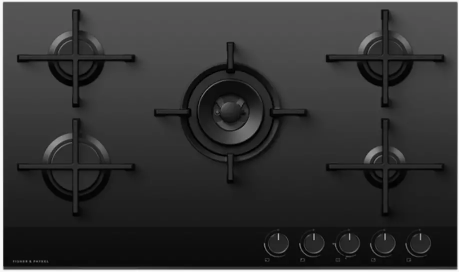 FISHER PAYKEL CG905DNGGB4 Gas on Glass Hob