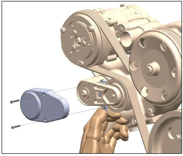 Holley 97-158 Tensioner Cover parts 2