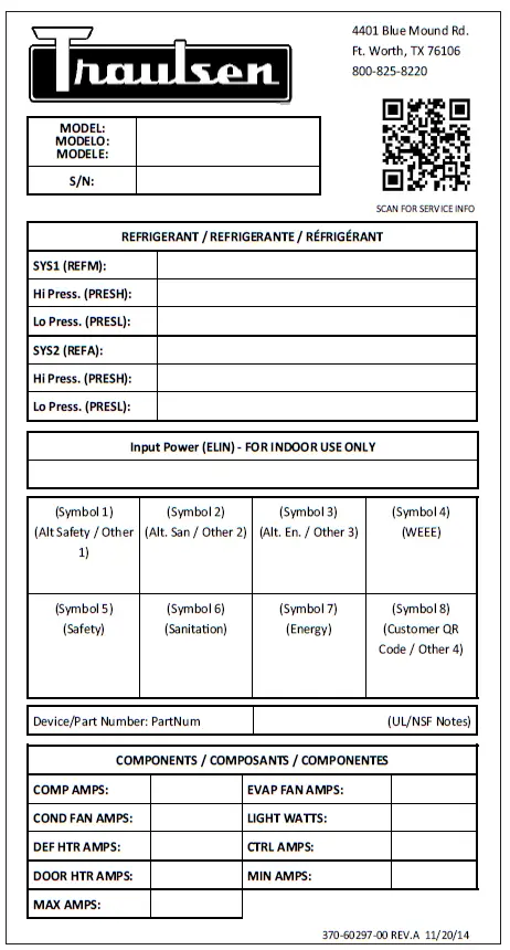 Traulsen-RHT132NPUT-FHG-Stainless Steel-One-Section-Half-Door-Refrigerator-fig-1