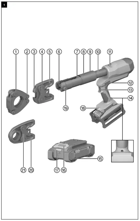 HILTI NPR 32 XL-22 Cordless Hydraulic Pipe Press Tools
