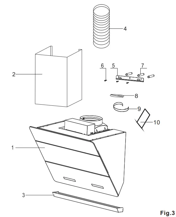 ECS6691G Cooker Hood Product description