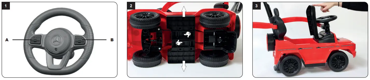 JAMARA 460625 Push-Car Mercedes-Benz G 350 d white 3in1-fig9