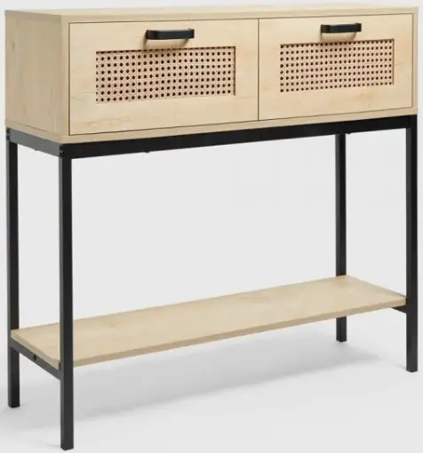 VonHaus 3000465 Lena Rattan Console Table