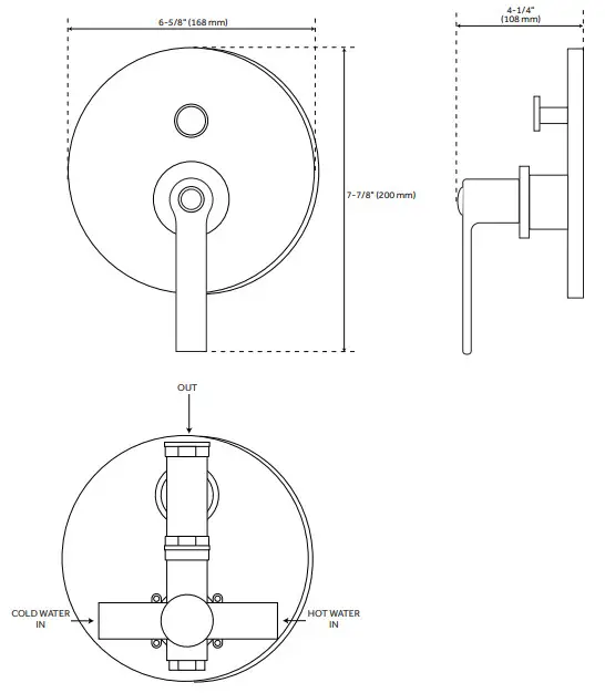 Cooper 942309 Shower System with Rainfall - SHOWER VALVE