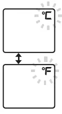 Switching between temperature scale Fahrenheit and Celsius