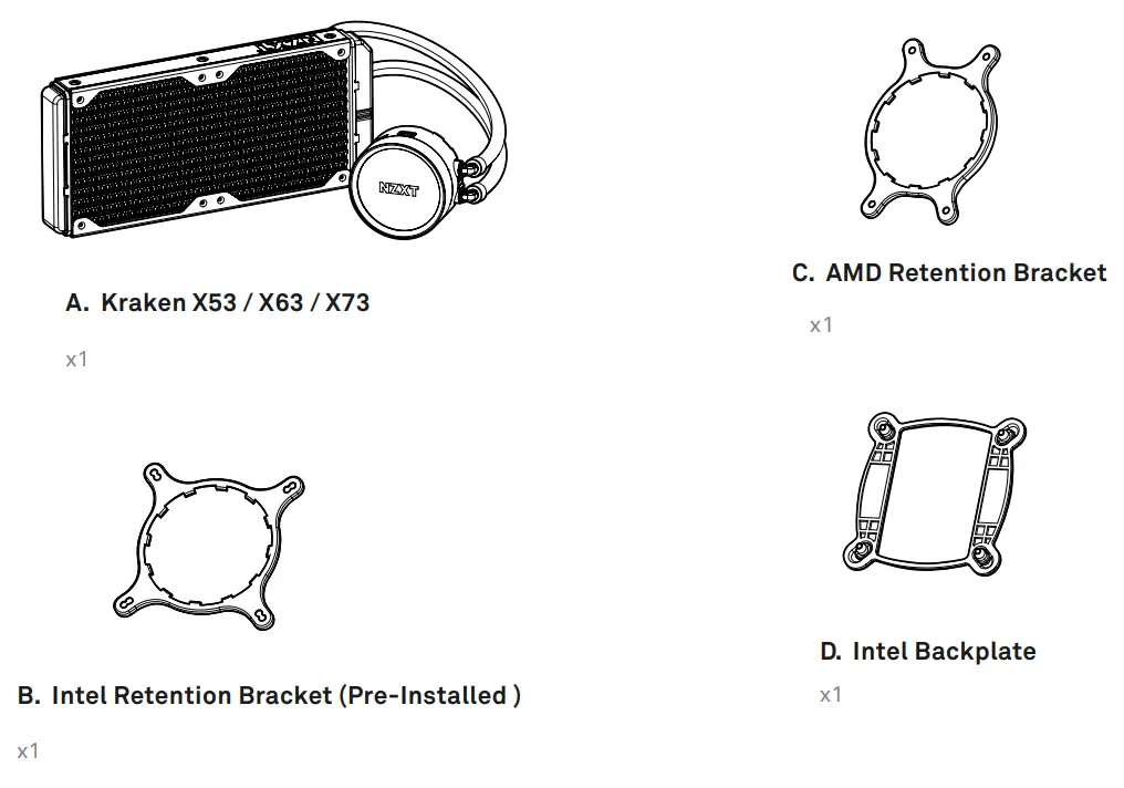 NZXT Kraken X53 RGB 240mm AIO Liquid Cooler - fig