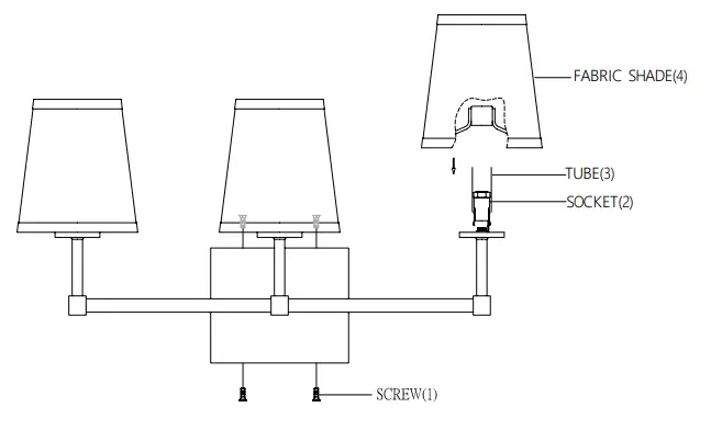 MERIDIAN M80052PN 3-Light Bathroom Vanity Light