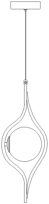 ZEVNI A04437 2 Inch Wide Black LED Mini Pendant - FIGURE 1