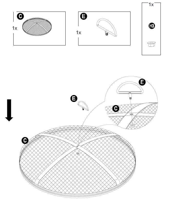 AMBERCOVE A301022700 34-in W Brown Steel Wood-Burning Fire Pit 12