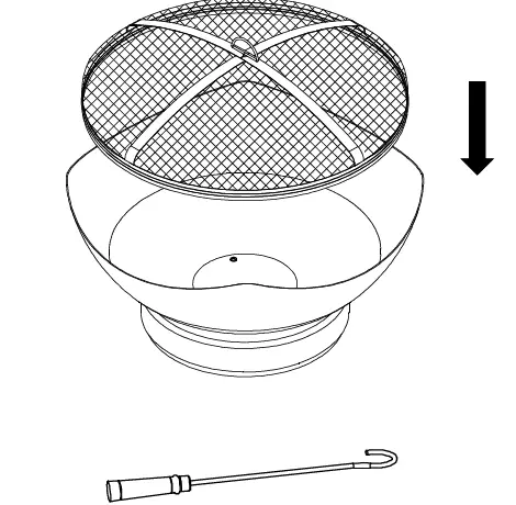 AMBERCOVE A301022700 34-in W Brown Steel Wood-Burning Fire Pit 13