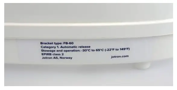 JOTRON TB05 Float-Free Bracket - fig 3