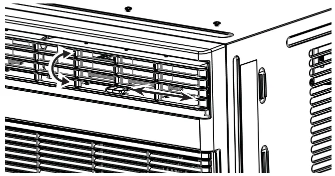 GE APPLIANCES AHEK08AC Smart Electronic Window Air Conditioner - Air Direction
