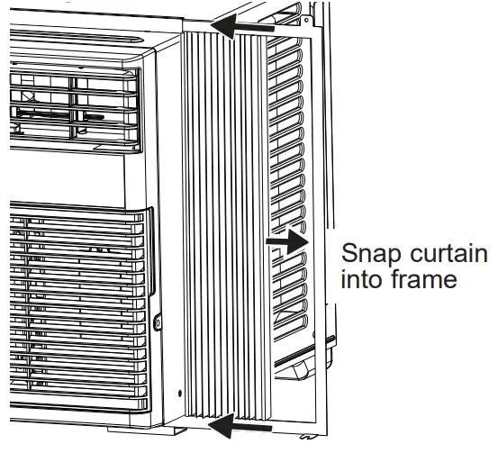 GE APPLIANCES AHEK08AC Smart Electronic Window Air Conditioner - Snap curtain
