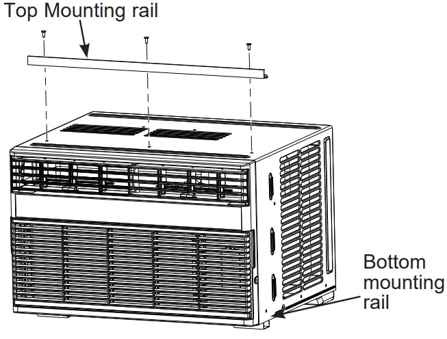 GE APPLIANCES AHEK08AC Smart Electronic Window Air Conditioner - Top Mounting rail