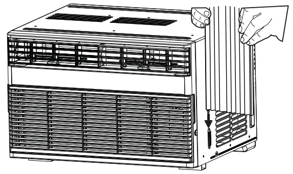 GE APPLIANCES AHEK08AC Smart Electronic Window Air Conditioner - side panel