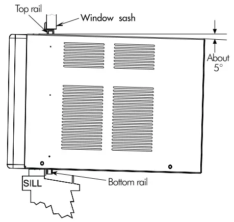GE APPLIANCES AHEK08AC Smart Electronic Window Air Conditioner - slightly to the outside