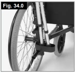 Breezy P19180 Style X Ultra Rigid Wheelchair - Crutch holder