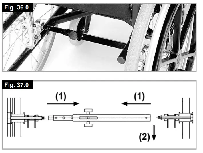 Breezy P19180 Style X Ultra Rigid Wheelchair - Crutch holder1
