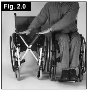 Breezy P19180 Style X Ultra Rigid Wheelchair - Unfolding
